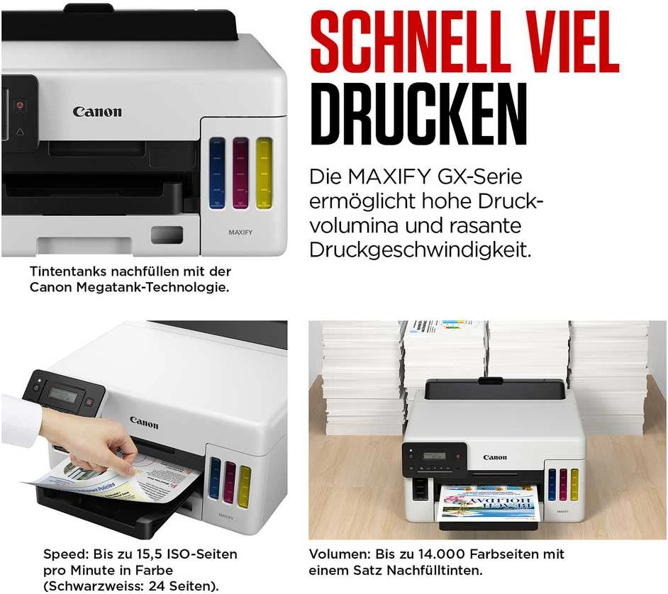 CANON MAXIFY GX5550 Inkjet Daugiafunkcinis spausdintuvas A4 color Mono 24ppm Color 15.5ppm