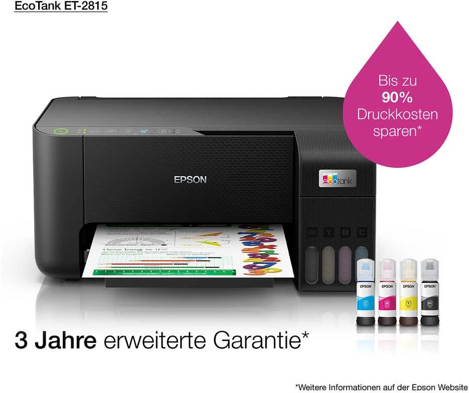 Spausdintuvas Epson EcoTank ET-2815 ET2815 Multifunktionsdrucker spalvotas Tintenstrahl nachfüllbar (C11CJ67417)