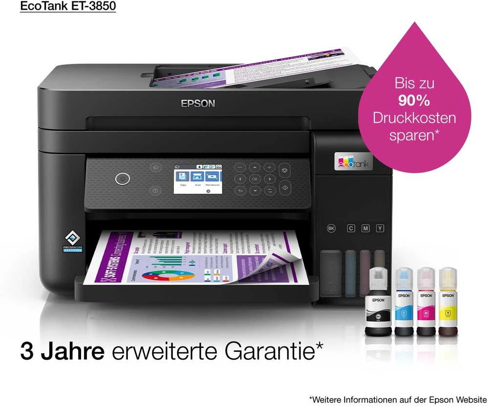 Daugiafunkcis spausdintuvas epson ecotank et-3850 (C11CJ61402)