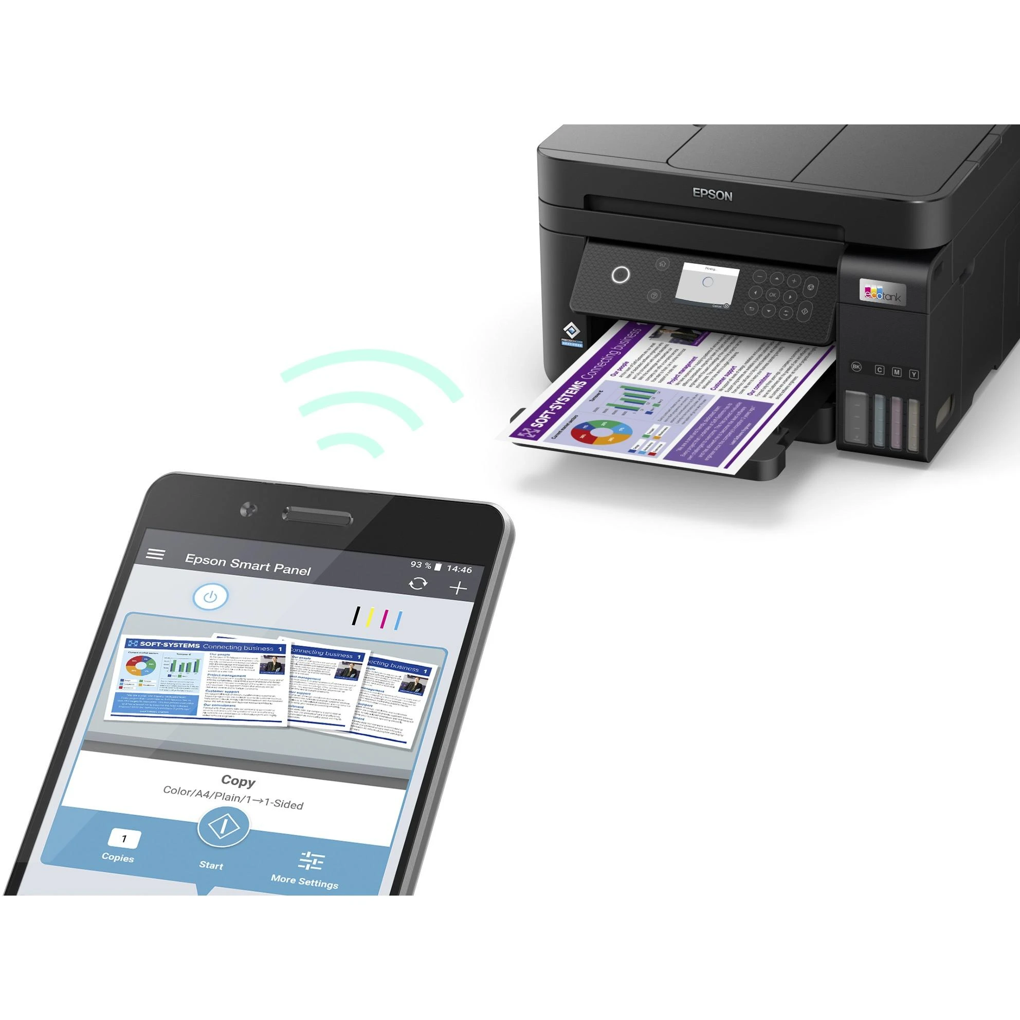 Daugiafunkcis spausdintuvas epson ecotank et-3850 (C11CJ61402)