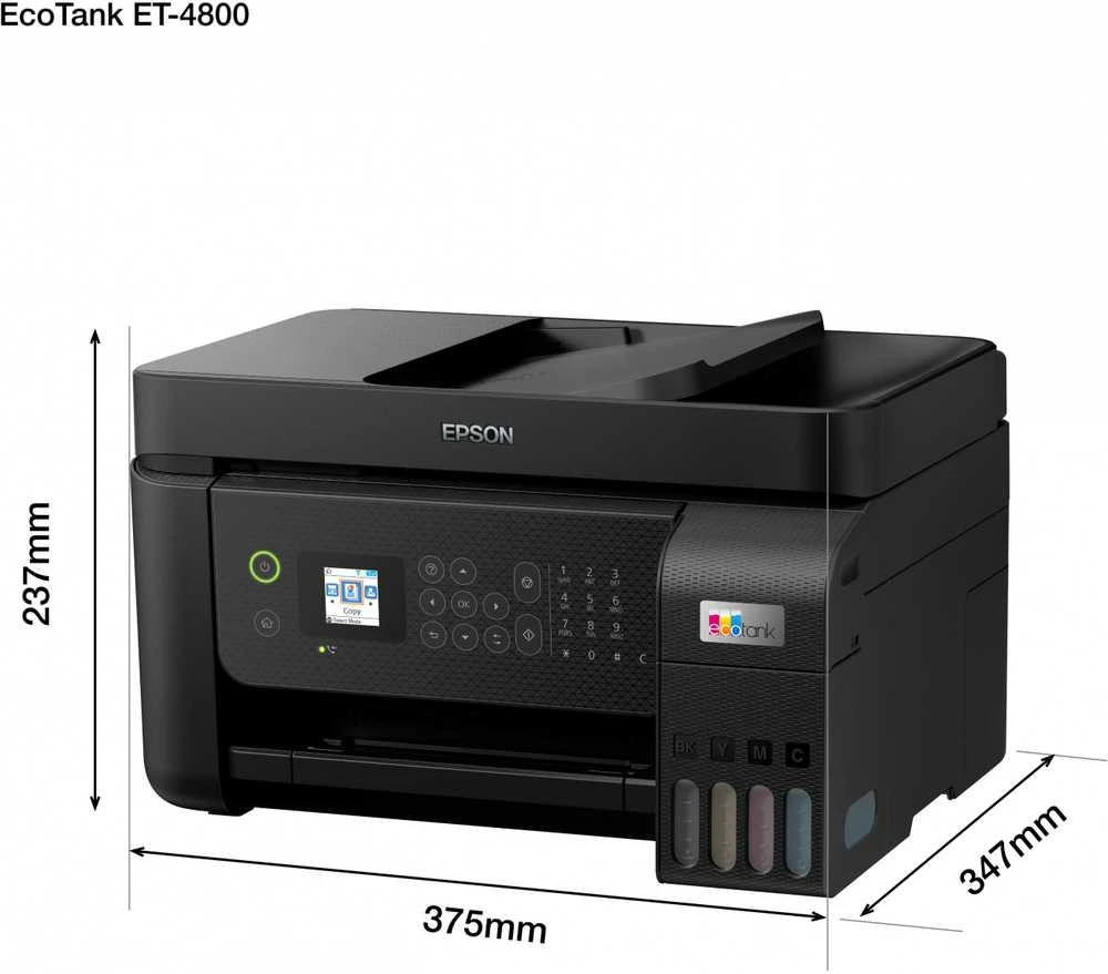 Spausdintuvas Epson EcoTank ET-4800 ET4800 Multifunktionsdrucker spalvotas Tintenstrahl nachfüllbar (C11CJ65402)