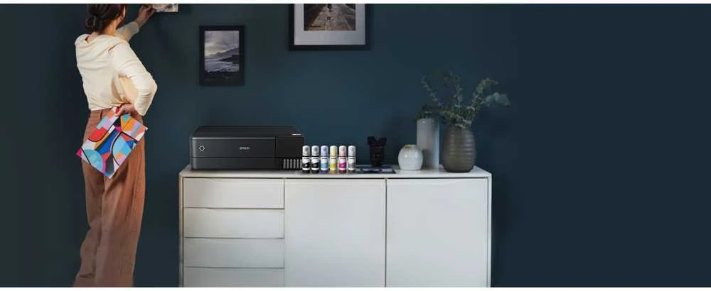 Daugiafunkcis nuotraukų spausdintuvas Epson EcoTank ET-8550, A3+, spausdinimas / kopijavimas / skenavimas, 6 spalvų rašalas, papildoma rašalo talpykla, Wi-Fi