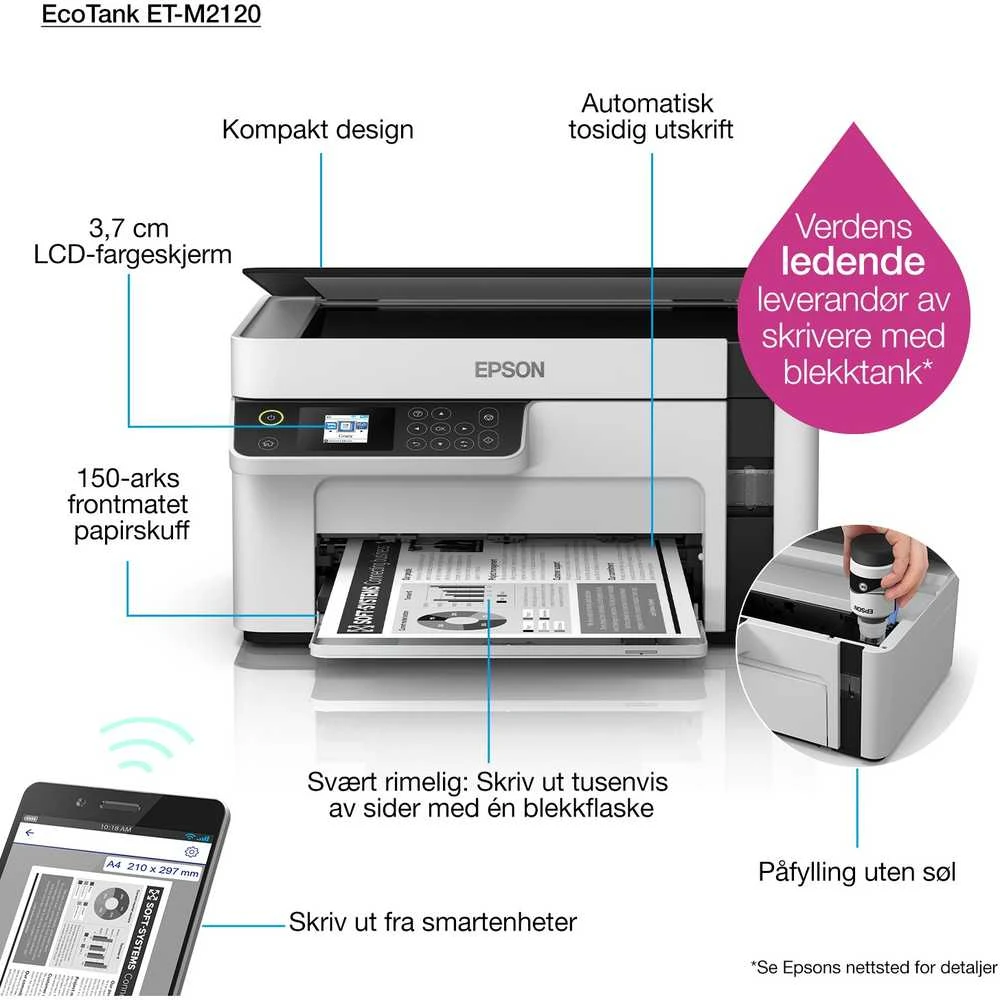„Epson“ – „EcoTank ET-M2120“ rašalinis daugiafunkcis spausdintuvas