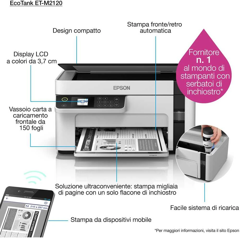 „Epson“ – „EcoTank ET-M2120“ rašalinis daugiafunkcis spausdintuvas