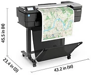 Hewlett Packard (HP) HP DesignJet T830 24 colių daugiafunkcis spausdintuvas su nauju stovu Spausdintuvas