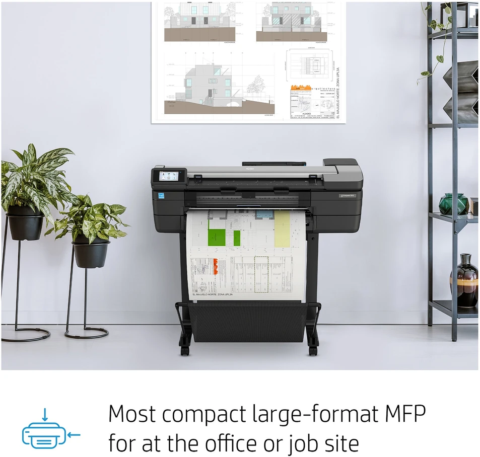 Hewlett Packard (HP) HP DesignJet T830 24 colių daugiafunkcis spausdintuvas su nauju stovu Spausdintuvas