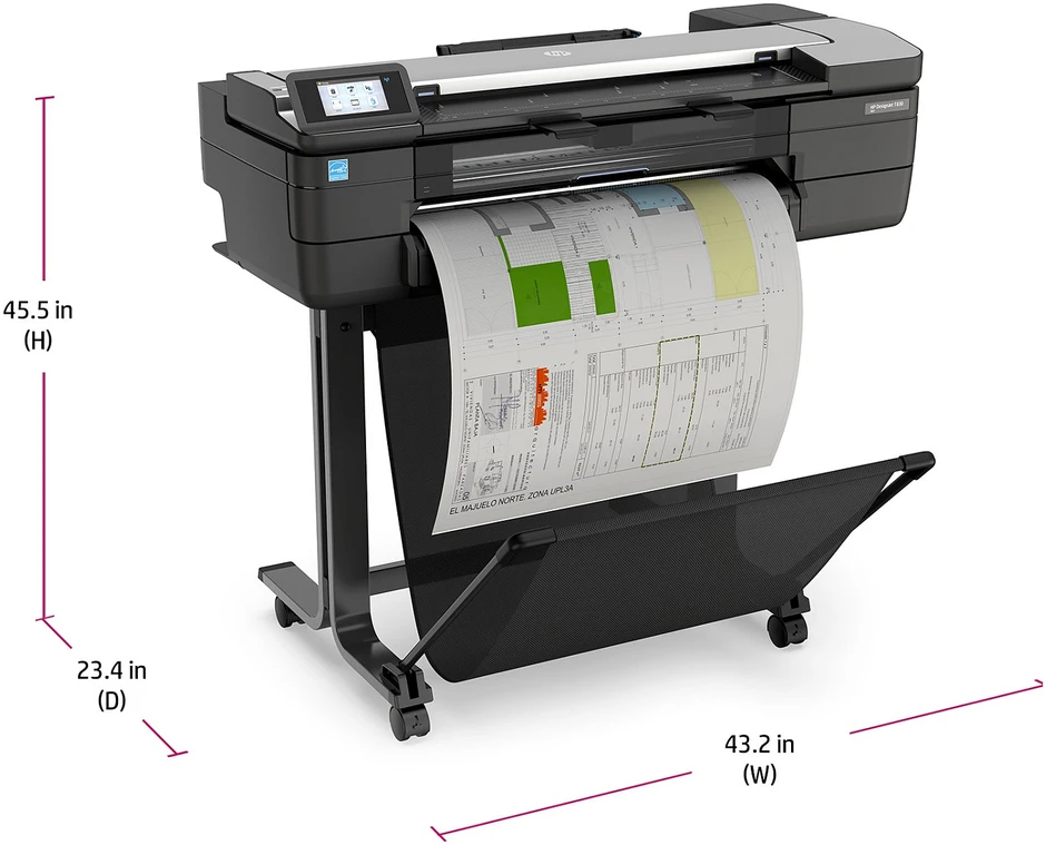 Hewlett Packard (HP) HP DesignJet T830 24 colių daugiafunkcis spausdintuvas su nauju stovu Spausdintuvas