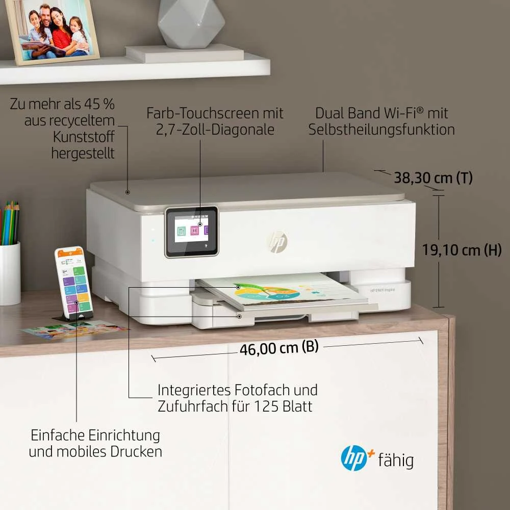 Hewlett Packard (HP) HP Envy Inspire 7220e daugiafunkcis A4 spalvotas rašalinis 10 psl./min. Spausdinti Nuskaityti Kopijuoti Nuotraukos Spausdintuvas