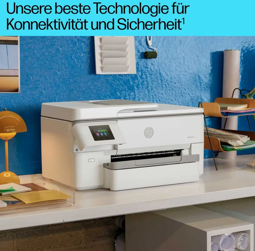 Hewlett Packard (HP) HP OfficeJet Pro 9720e HP+ plataus formato „AiO“ daugiafunkcis spausdintuvas Spausdintuvas - A3/A4 spalvotas rašalinis, spausdinimas / kopijavimas / nuskaitymas, automatinis dokumentų tiektuvas, automatinis dvipusis spausdinimas, LAN, Wifi, 22 psl./min., 250–1500 puslapių per mėnesį (pakeičia OfficeJet Pro 7720)