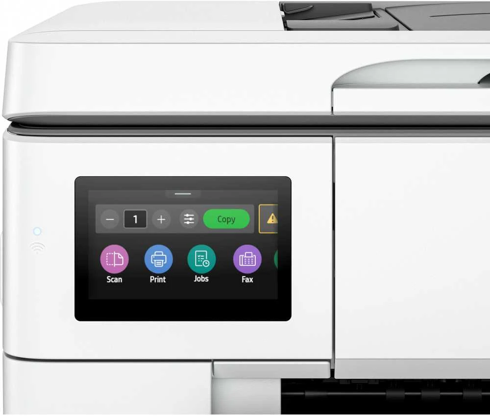 Hewlett Packard (HP) HP OfficeJet Pro 9730e HP+ plataus formato AiO All-in-One Spausdintuvas - A3/A4 spalvotas rašalas, spausdinimas/kopijavimas/nuskaitymas, automatinis dokumentų tiektuvas, automatinis dvipusis, du dėklai, LAN, Wifi, 22 psl. per mėnesį, 250-1500 puslapių (pakeičia OfficeJet Pro 7740)