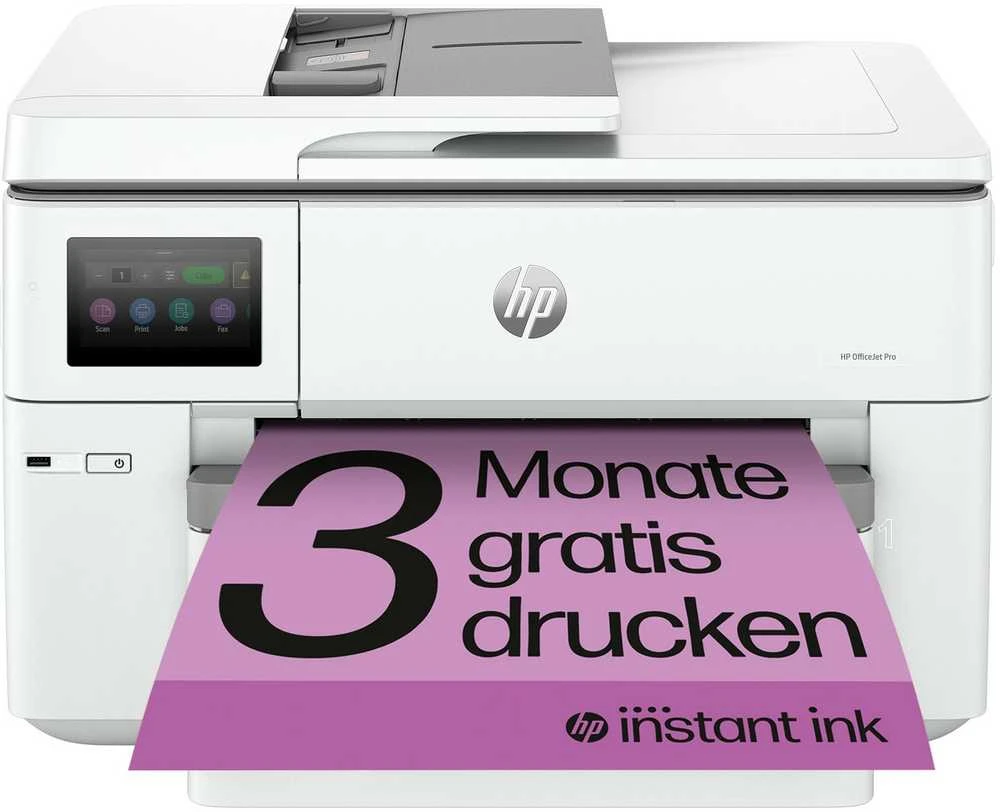 Hewlett Packard (HP) HP OfficeJet Pro 9730e HP+ plataus formato AiO All-in-One Spausdintuvas - A3/A4 spalvotas rašalas, spausdinimas/kopijavimas/nuskaitymas, automatinis dokumentų tiektuvas, automatinis dvipusis, du dėklai, LAN, Wifi, 22 psl. per mėnesį, 250-1500 puslapių (pakeičia OfficeJet Pro 7740)