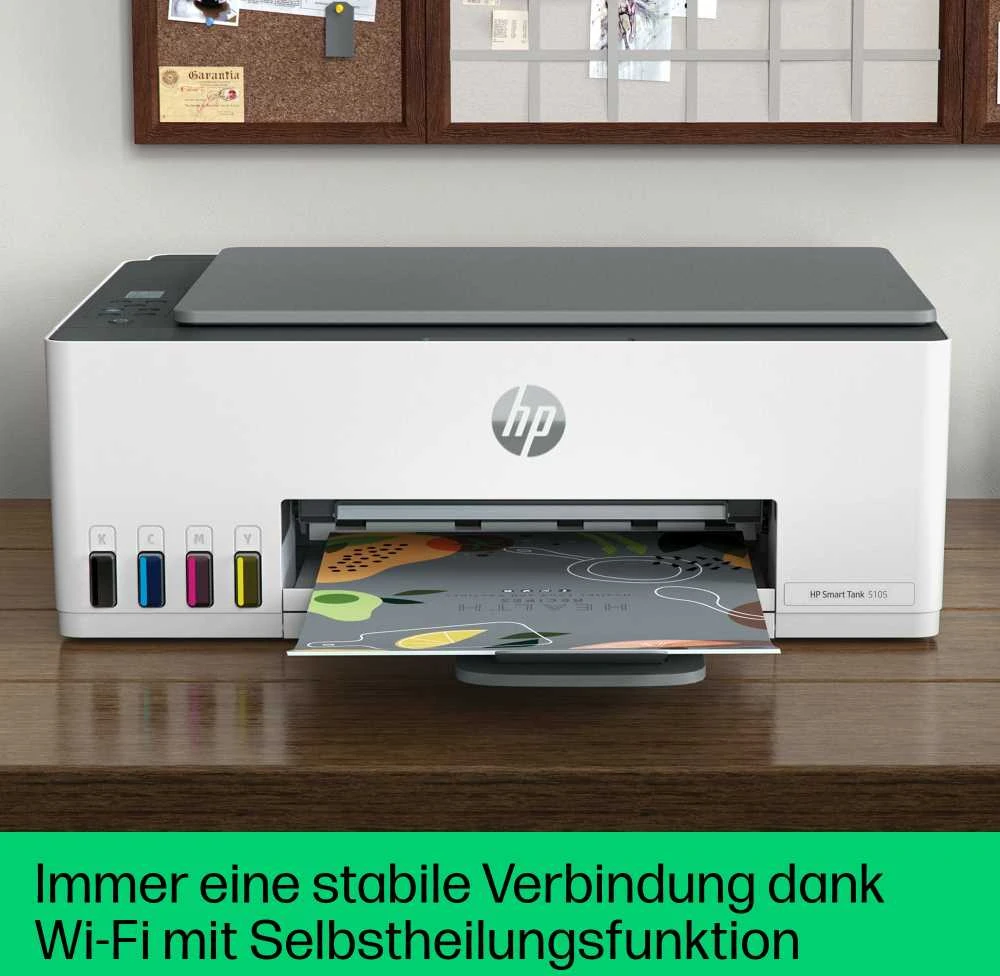 Hewlett Packard (HP) Daugiakampis spausdintuvas - HP Smart Tank 5105 Visapusiškas rašalinis spausdintuvas, mobilus spausdinimas