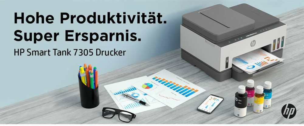 Hewlett Packard (HP) Daugiafunkcinis Spausdintuvas - HP Smart Tank 7305, Spausdinimas, Skenavimas, Kopijavimas, 12,000 Puslapių Juodas