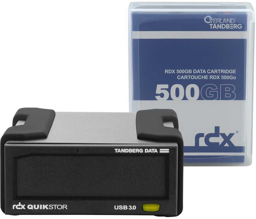 Serveris Overland-Tandberg RDX išorinio disko rinkinys su 500 GB HDD, USB3+