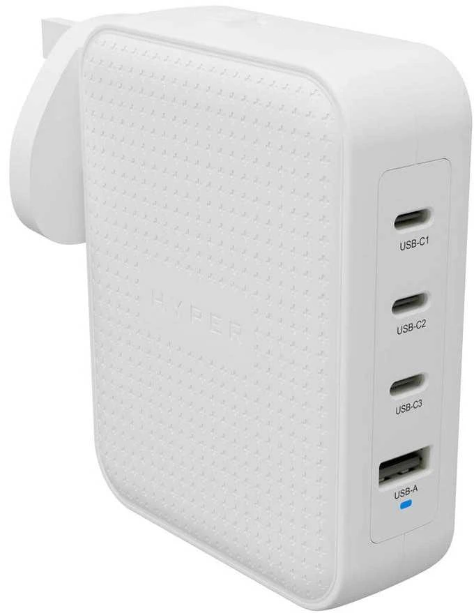 „Hyper HyperJuice“ 145 W USB-C GaN kelioninis įkroviklis su 4 prievadais - Juodas