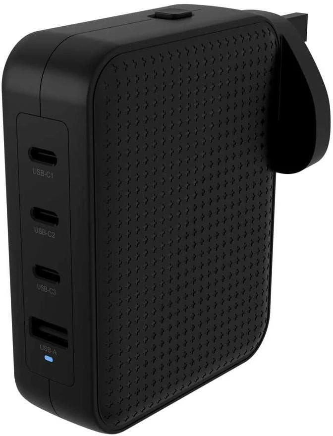 Targus „Hyper HyperJuice“ 145 W USB-C GaN kelioninis įkroviklis su 4 prievadais – „Baltas“