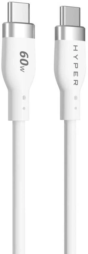Targus „Hyper | HyperJuice“ USB-C silikoninis įkrovimo laidas, 1,5 m, Baltas | HJ4011WHGL