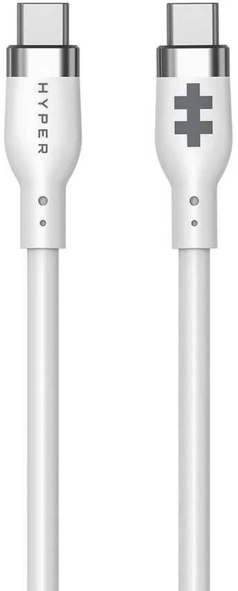 Targus „Hyper | HyperJuice“ USB-C silikoninis įkrovimo laidas, 1,5 m, Baltas | HJ4011WHGL