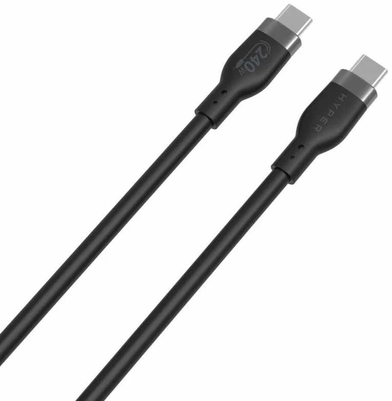 Targus Hyper Hiper | 2M silikoninis 240W USB-C įkrovimo laidas | USB-C į USB-C