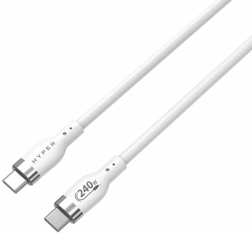 Hyper Hiper | 2M silikoninis 240W USB-C įkrovimo laidas | USB-C į USB-C