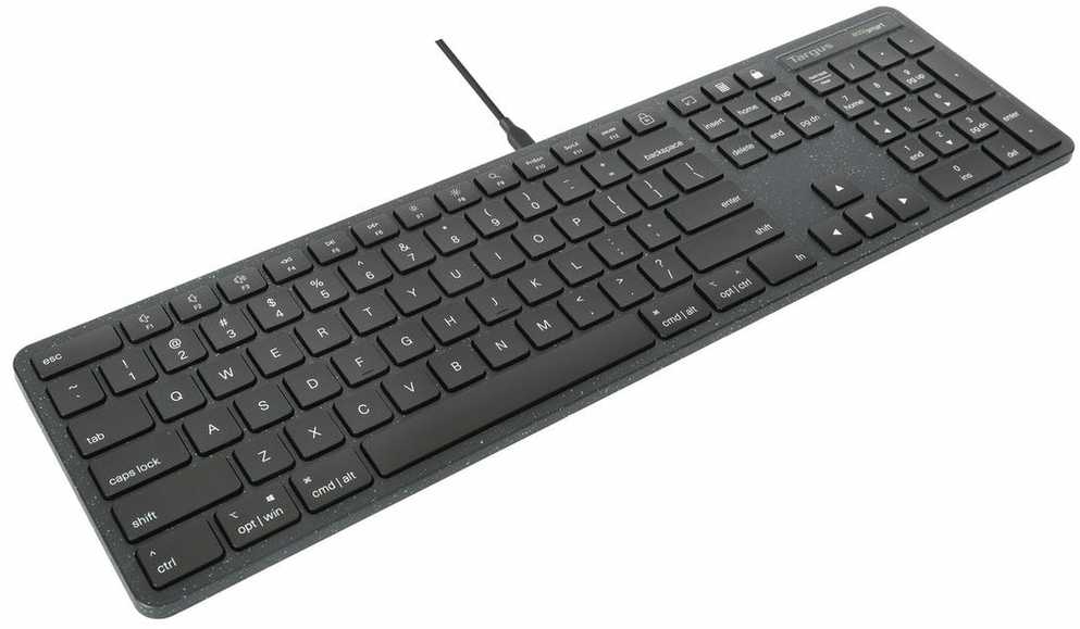 Klaviatūra Targus EcoSmart* pilno dydžio antybakteryjna USB QWERTY GB Juodas (AKB874UK)