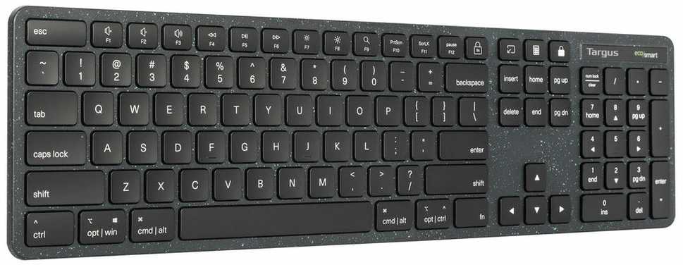 Klaviatūra Targus EcoSmart* pilno dydžio antybakteryjna USB QWERTY GB Juodas (AKB874UK)