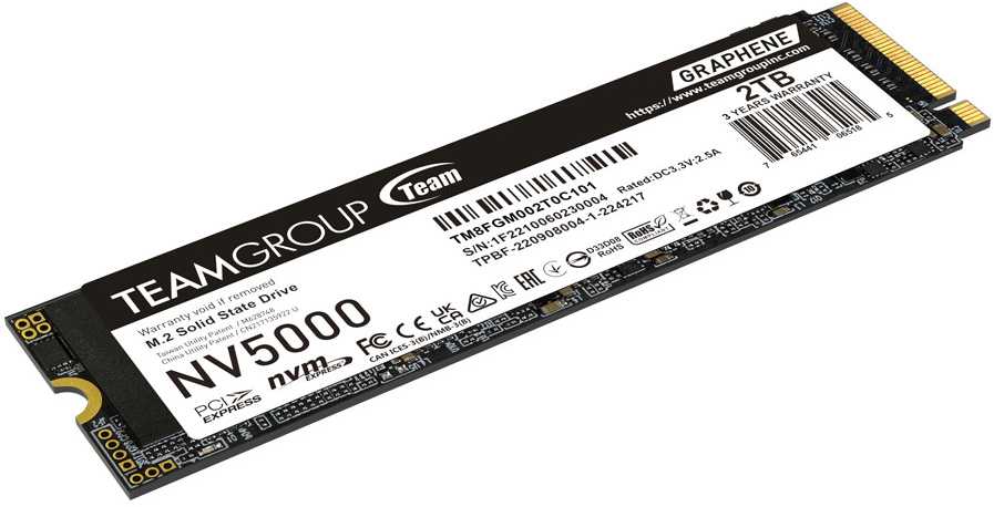 Team Group M.2 Teamgroup 2TB NV5000 TM8FGM002T0C101 PCIe M.2 PCIe 4.0 x4