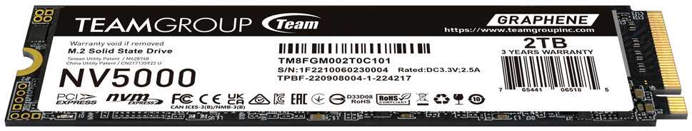 Team Group M.2 Teamgroup 2TB NV5000 TM8FGM002T0C101 PCIe M.2 PCIe 4.0 x4
