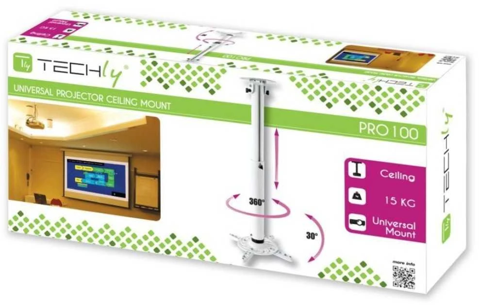 Techly ICA-PM 104MW projektoriaus stovas Lubos Balta