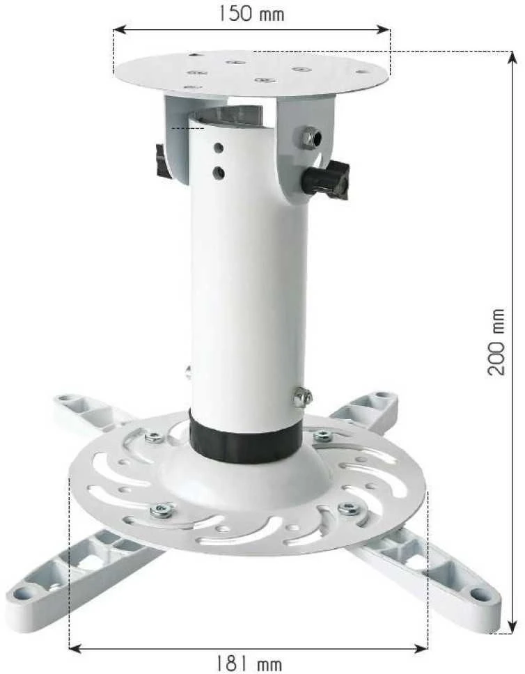 Projektorius Techly ICA-PM 200WH projektoriaus stovas Lubos Balta