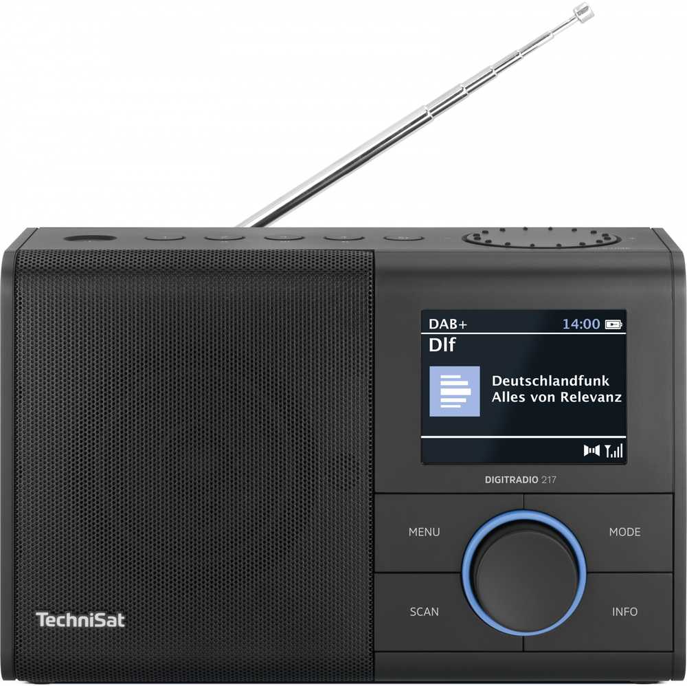 TechniSat nešiojamasis skaitmeninis DAB+ ir FM radijas su Bluetooth ir 3,2 col. ekranu, 0000/3998