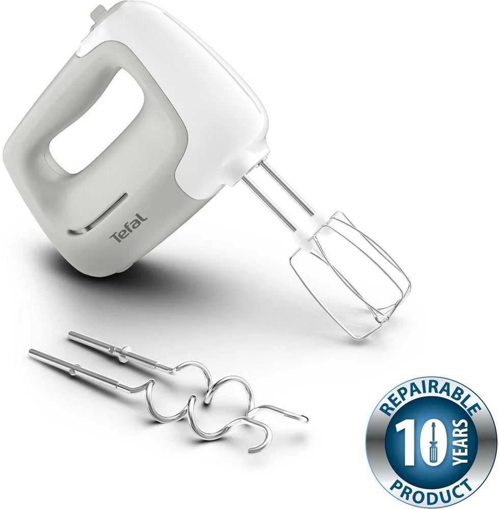 Plakiklis TEFAL | Hand Mixer | HT450B38 | Hand Mixer | 450 W | Greičių skaičius 5 | Turbo mode | Baltas