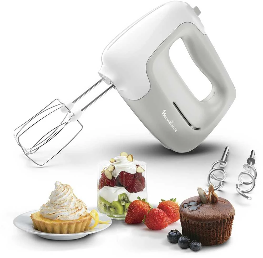 Plakiklis TEFAL | Hand Mixer | HT450B38 | Hand Mixer | 450 W | Greičių skaičius 5 | Turbo mode | Baltas