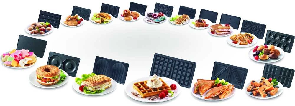 Sumuštinių ir vaflių keptuvė Tefal Snack Collection SW852D12, su 2 papildomomis plokštėmis