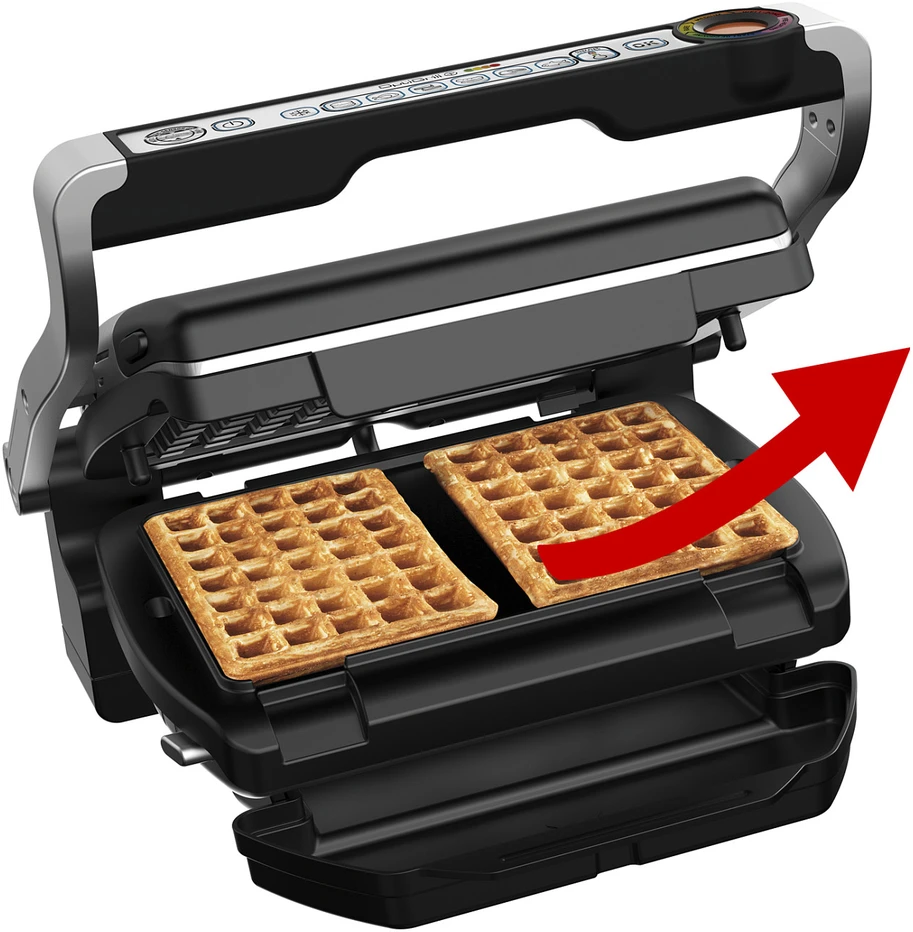 Elektrinė kepsninė Tefal OptiGrill+ + Vaflių plokščių rinkinys GC716D12