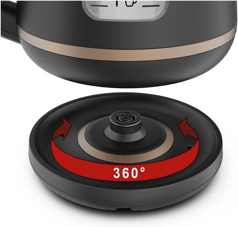 TEFAL | Virdulys | KI533811 | Electric | 2400 W | 1 L | Plastic | 360° rotational base | Juodas