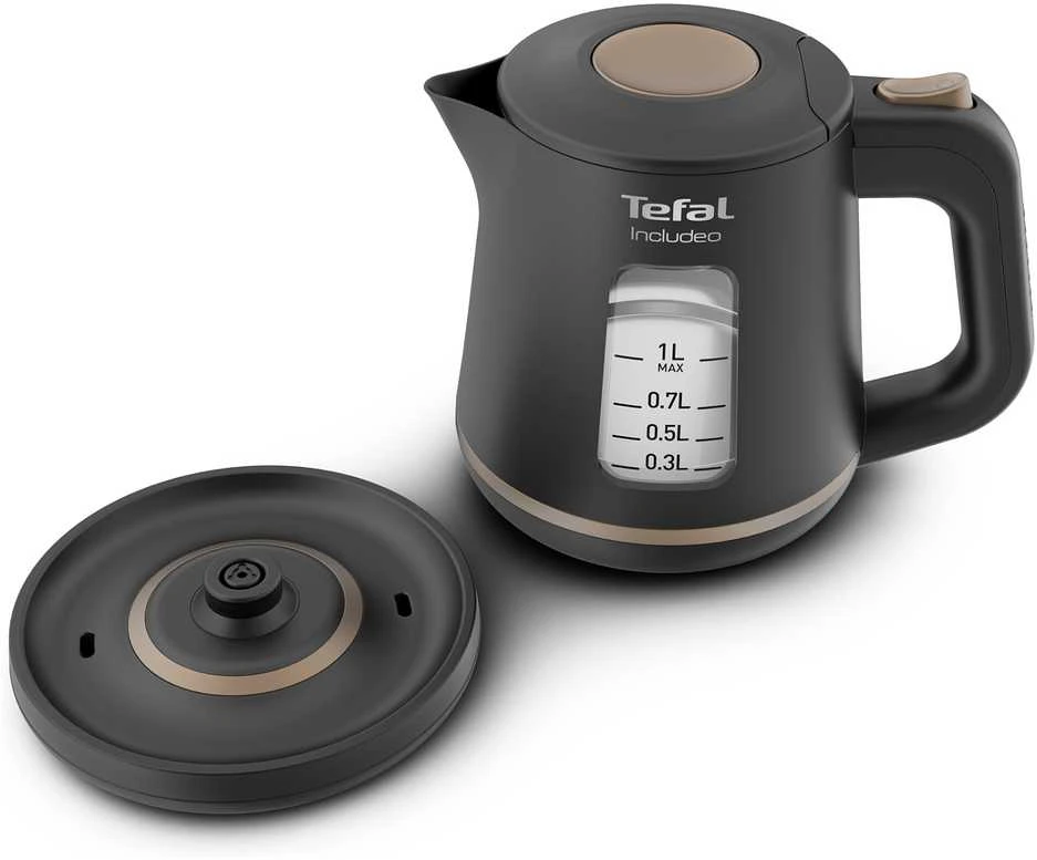 TEFAL | Virdulys | KI533811 | Electric | 2400 W | 1 L | Plastic | 360° rotational base | Juodas
