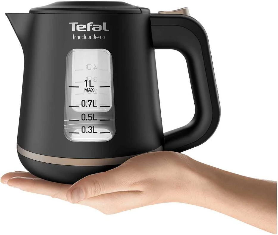 TEFAL | Virdulys | KI533811 | Electric | 2400 W | 1 L | Plastic | 360° rotational base | Juodas