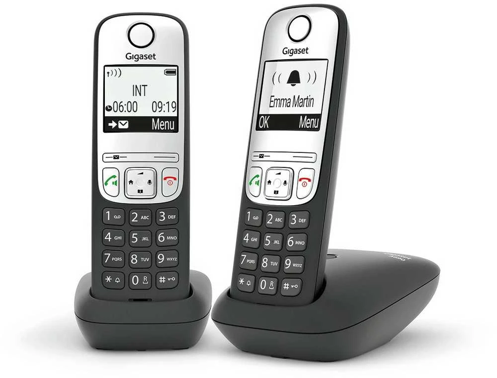 GIS Gigaset A690A Duo Analoginio ryšio / DECT telefonas Skambintojo ID Juoda