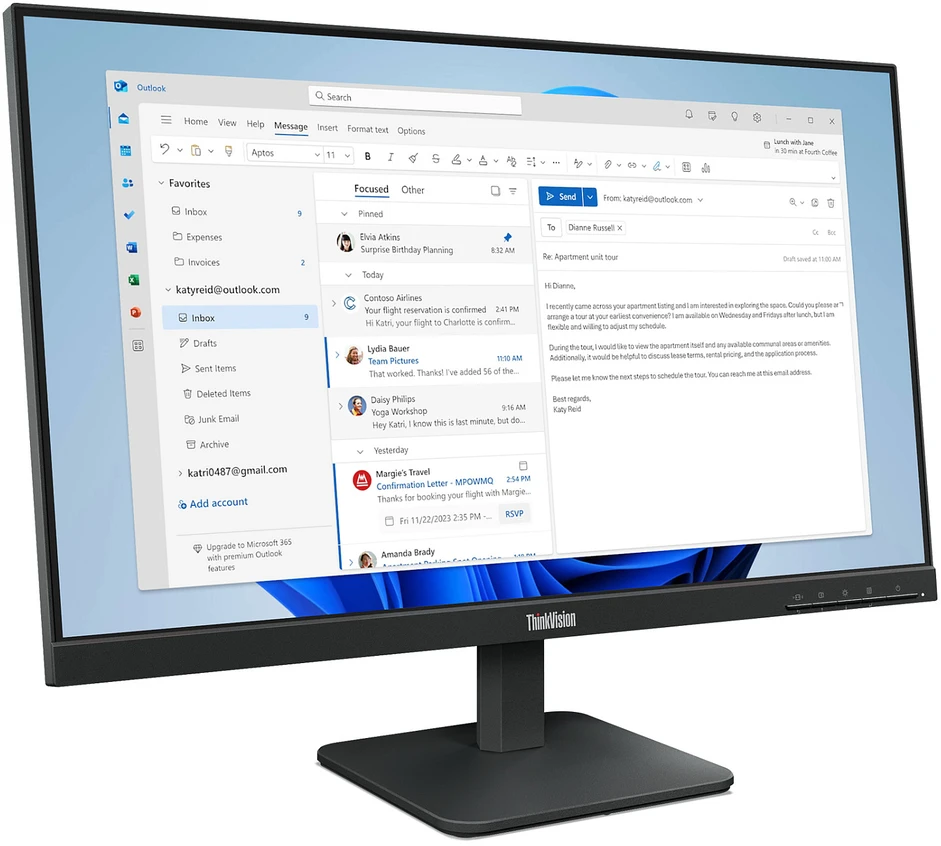 Monitorius LENOVO ThinkVision S24-4e 23,8 colio IPS