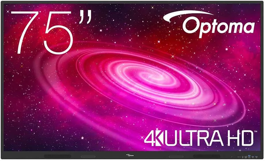 Monitorius Optoma 75 kalibro 1751RK 4K UHD, 8 GB RAM / 64 GB ROM, 40 pirštų lietimui jautrus ekranas, „Android 14“