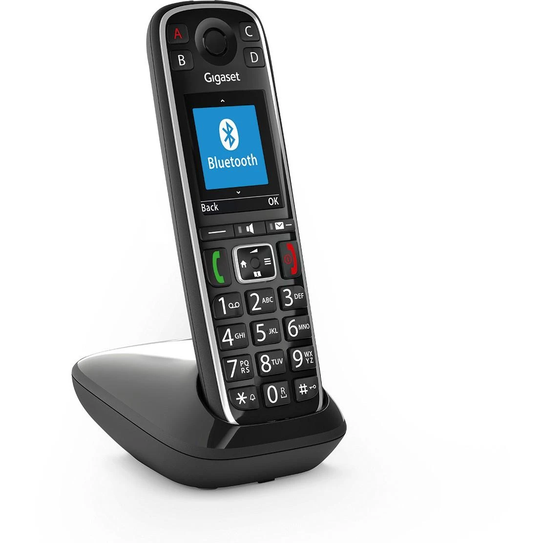 GIS Gigaset E720 Analoginio ryšio / DECT telefonas Skambintojo ID Juoda