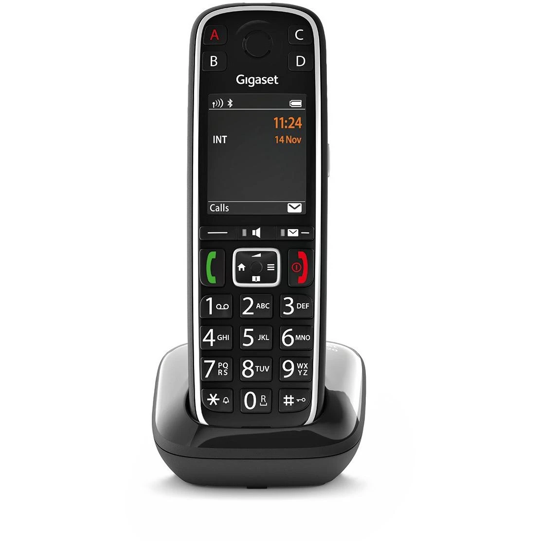 GIS Gigaset E720 Analoginio ryšio / DECT telefonas Skambintojo ID Juoda