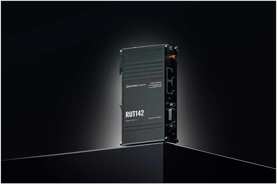 Teltonika | Ethernet Maršrutizatorius with RS232 (RUT142000000) | RUT142 | 802.11n | 10/100 Mbit/s | Ethernet LAN (RJ-45) jungtys 1 | Mesh Support No | MU-MiMO No | No mobile broadband