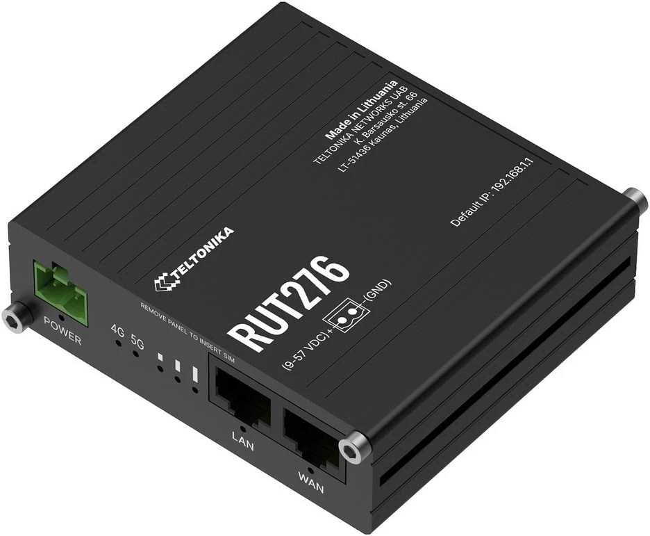 TELTONIKA daiktų interneto maršrutizatorius RUT276 5G REDCAP