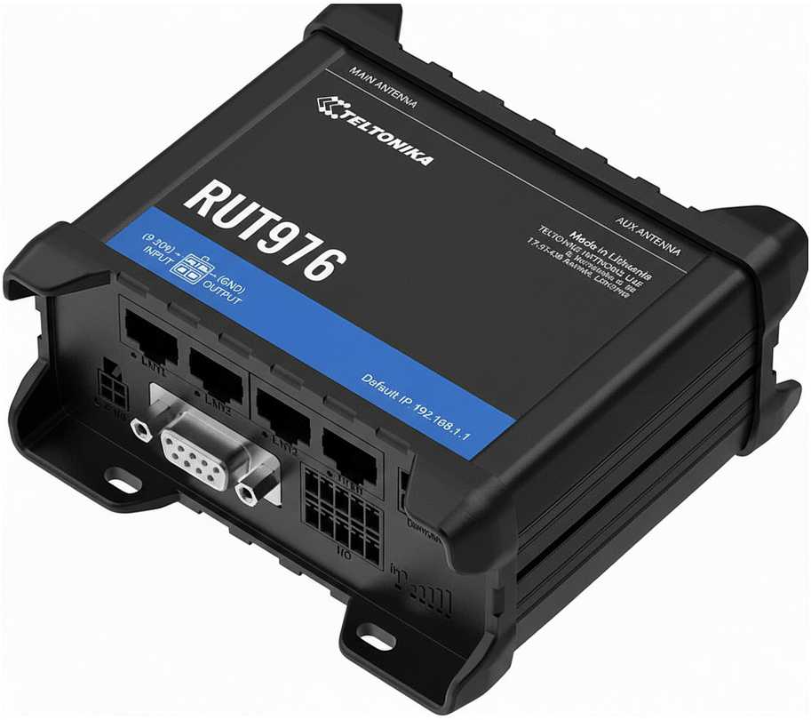 Maršrutizatorius TELTONIKA IOT ROUTER RUT976 5G REDCAP SERIAL ESIM