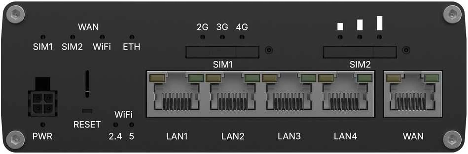 Teltonika RUTC41 belaidis maršrutizatorius, „Gigabit Ethernet“, dviejų dažnių juostų (2,4 GHz / 5 GHz), 5G, juodas