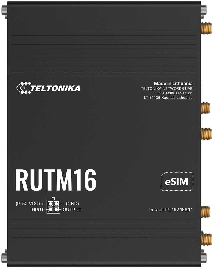 Maršrutizatorius Teltonika RUTM16 (RUTM16000000)