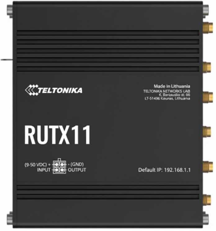 Maršrutizatorius Teltonika TELTONIKA NETWORKS RUTX11 DUAL SIM Bluetooth 4G/LTE Maršrutizatorius EMEA eSIM versija