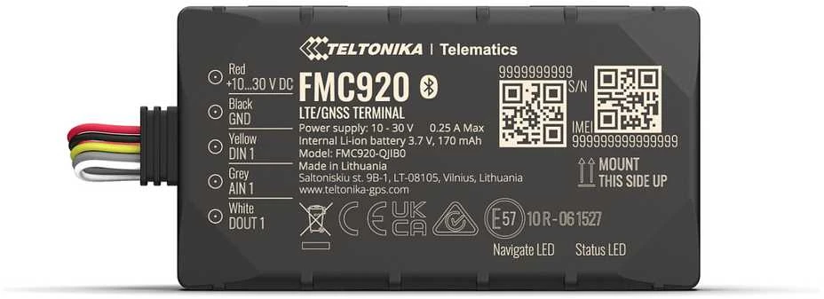 FMC920 4G TELTONIKA GPS SEKLYS, SIM kortelė: Nepridėti, Serveris : Nepridėti, PRO Serveris: Nepridėti